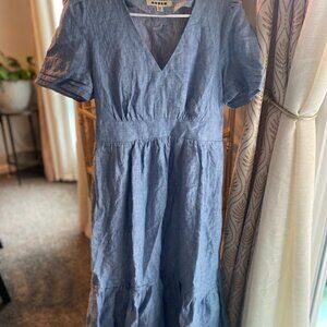 Lovely blue linen Boden dress size 8